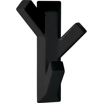 Držák na ručník SPIRELLA Spirella trojitý háček na ručníky TREE, černý, ABS, samolepící, 74 x 109 mm, 10.20809