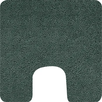 Sada koupelnových doplňků SPIRELLA Spirella koupelnová WC předložka HIGHLAND, tmavě zelená, mikrovlákno, 55 x 55 cm, 10.20844