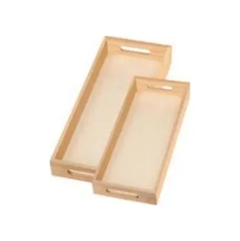 Glorex Sada dřevěných táců 2 ks