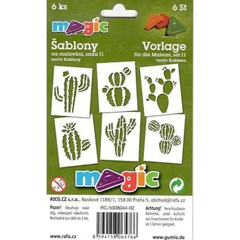 MAGIC papírové šablony na malování KAKTUSY
