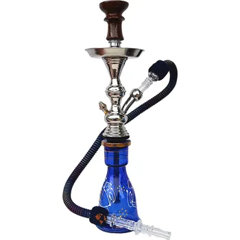 Čistič dýmky Vodní dýmka 46 cm, TopMark Eset modrá malovaná NEW