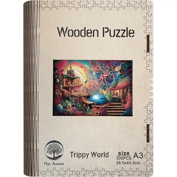 Puzzle Dřevěné puzzle/Trippy world A3