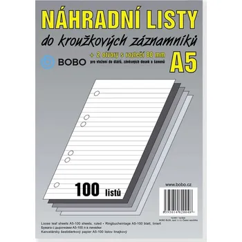 Papír Náhradní listy A5, linka, 100 listů