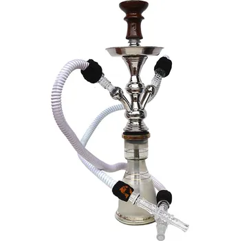 Čistič dýmky Vodní dýmka 46 cm, TopMark Eset bílá NEW 2 hadice