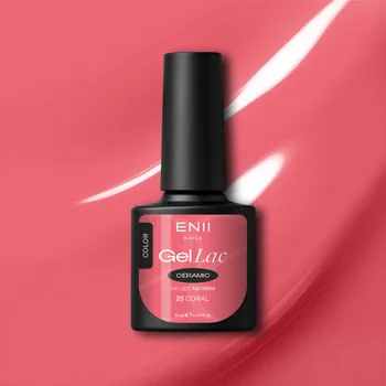 Kosmetika ENII NAILS Gel lak Ceramic 25 Coral - gelový lak bez HEMA, 10 ml