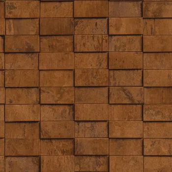 Tapeta Vliesová tapeta 3D efekt hnědá, industriální styl 497120 / Vliesové tapety na zeď Factory VI (0,53 x 10,05 m) Rasch