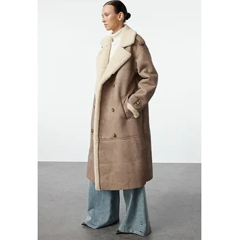 Dámská vesta Bunda trendyol Taupe 5035540 42