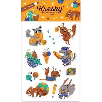 omalovánky Kresky dočasné tetování - Domácí mazlíčci