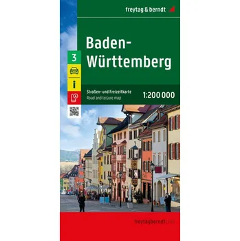 Bádensko-Württembersko 1:200 000 / automapa a rekreační mapa