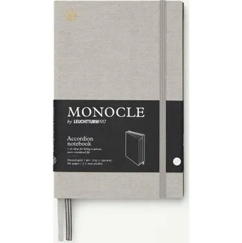 Blok Light Grey, Wallet/Accordion Notebook, Paperback (B6+), 192 numbered pages, dotted