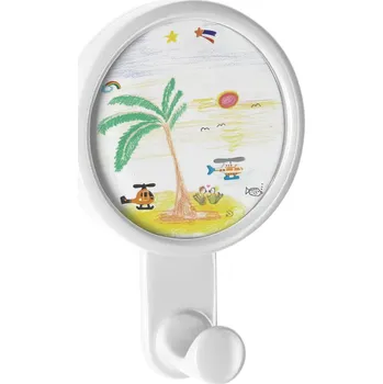 Držák na ručník SPIRELLA Spirella dětský háček RON, bílý, ABS, samolepící, 70 x 106 mm, 10.20104