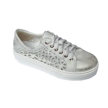 Dámské mokasíny Dámské komfortní tenisky De Plus 0603 bílo-zlaté