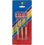 Házecí šipky s kovovým hrotem 15 cm kov/plast - 3 ks na kartě