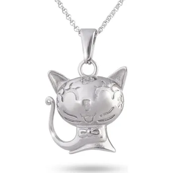 Řetízek biju Řetízek z chirurgické oceli s přívěskem, kočička 3001753