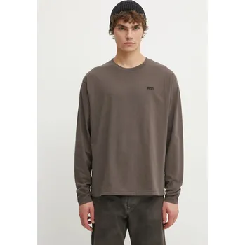 Pánské oblečení Bavlněné tričko s dlouhým rukávem Won Hundred 3417.12063 hnědá 98X, vel. L