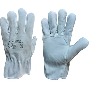 Pracovní oblečení PRAPOR H3 WINTER / Celokožené zateplené rukavice - bílá 12