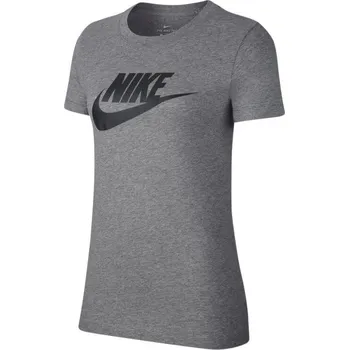 Dámské tričko s krátkým rukávem Nike NSW TEE ESSNTL ICON FUTURA W šedé BV6169-063 - XS | UK 14 | US 15