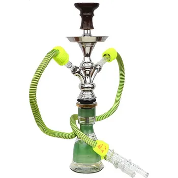 Čistič dýmky Vodní dýmka 46 cm, TopMark Eset zelená NEW 2 hadice