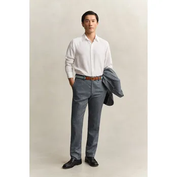 Pánské kalhoty KALHOTY GANT INDIGO HERRINGBONE SUIT PANTS MARINE