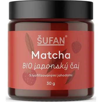 Čaj Šufan BIO Japonský čaj Matcha s lyofilizovanými jahodami 30 g