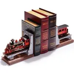 3D Dřevěná skládačka: Zarážka na knihy - Historický parní vlak