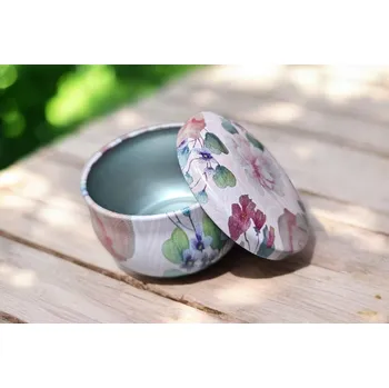 Dóza na potraviny Plechová dóza s květy