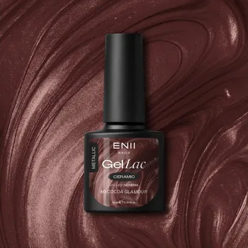 Kosmetika ENII NAILS Gel lak Ceramic 60 Cocoa Glamour - gelový lak bez HEMA, 10 ml