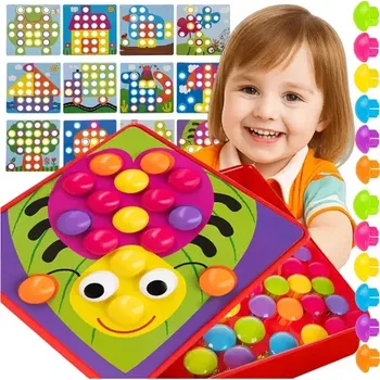 Puzzle Vzdělávací mozaika - knoflíkové puzzle