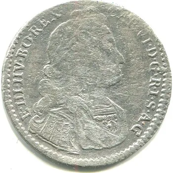 Karel VI. VI Kreuzer 1738. Hall.. Ag.