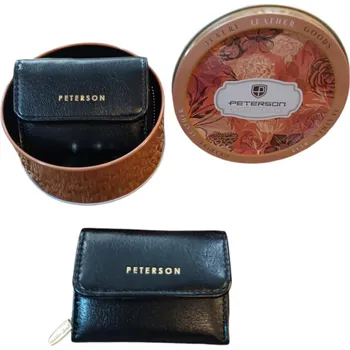 Peněženka Peněženka kožená mini Peterson PTN-011 - černá