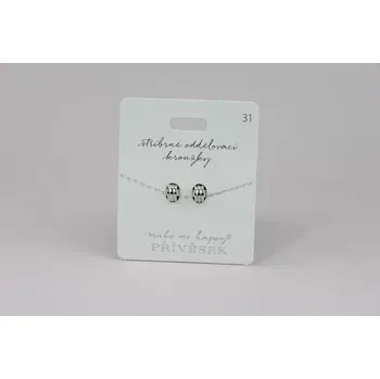 Přívěsek MAKE ME HAPPY Stříbrné oddělovací kroužky