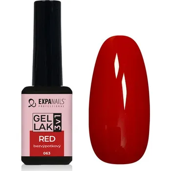 Přípravek na nehty UV/LED Gel lak 3v1 - Red 10 ml