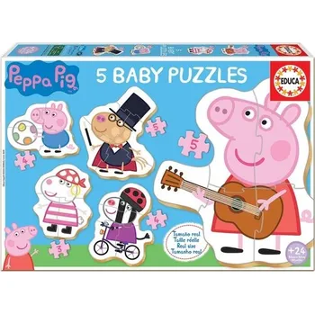Hračka Trefl Puzzle Baby Prasátko Peppa 2, 5v1 (3-5 dílků)