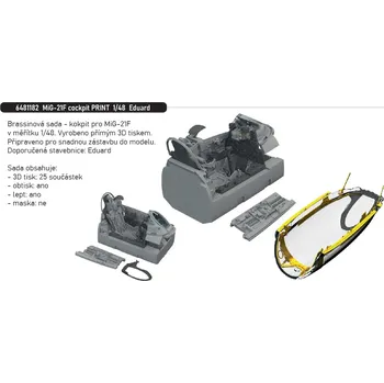 Plastikový model Eduard 1/48 MiG-21F cockpit PRINT (EDUARD)