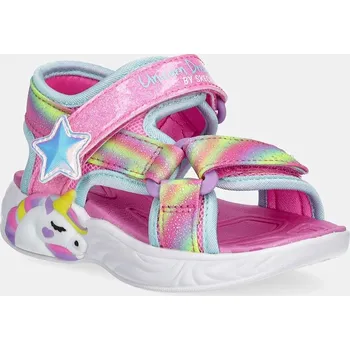 Dívčí sandály Dětské sandály Skechers UNICORN DREAMS SANDAL- DREAMY 303107N růžová 42X, EUR 25