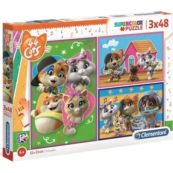 Dětské zboží Clementoni Puzzle - 44 Cats 3 x 48 dílků