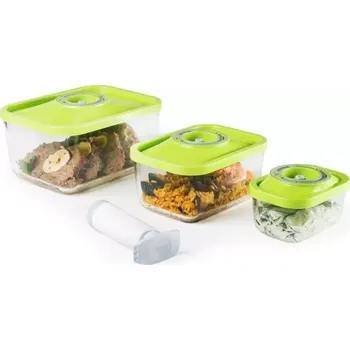 Dóza na potraviny Status Innovations vakuové nádoby 3 ks sklo