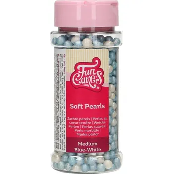 Přisada na vaření a pečení FunCakes, Nizozemsko Cukrové dekorace modro-bílé perly 60g - FunCakes | Skvělé pro Váš domácí dort