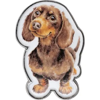 Brož Kovová brož Wrendale Designs "Little Sausage" - Pes, jezevčík