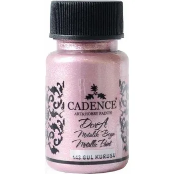 Metalická akrylová barva Cadence Dora Metalic - Sušená růže / 50 ml