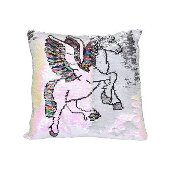 plyšák Polštářek, pegas, duhový, 38 x 38 cm