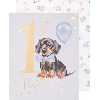 Přání k narozeninám "A Pawsome Day" Wrendale Designs – štěně