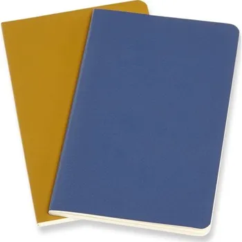 Dětské zboží Sešity Moleskine Volant - měkké desky S, čisté, 2 ks, výběr barev - modrý/ žlutý
