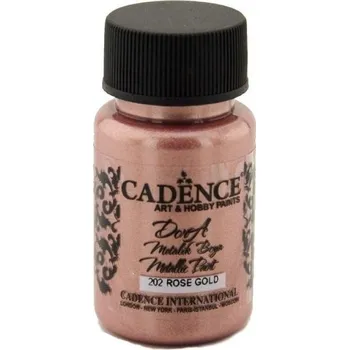 Metalická akrylová barva Cadence Dora Metalic - růžovozlatá / 50 ml
