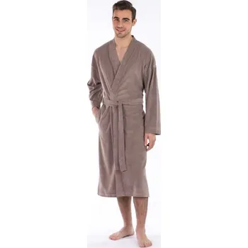 Pánský župan Pánský krátký župan JERSEY, 641 hnědá, více velikostí, Framsohn Velikost: L