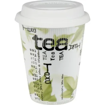 Tea Collage - hrnek se silikonovým víčkem