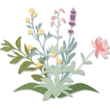 SIZZIX Thinlits vyřezávací kovové šablony - stonky jara 8 ks