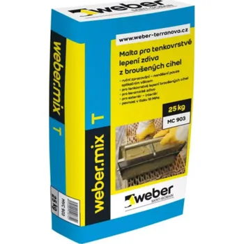 Tmel Tmel na lepení broušených cihel webermix T 25 kg