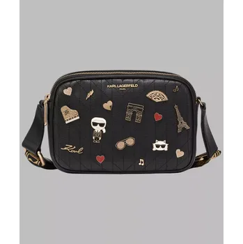 Kabelka KARL LAGERFELD dámská kabelka, crossbody prošívaná MAYBELLE černá