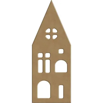 Výtvárné potřeby Dřevěný výřez k dekoraci Gomille, 6x17 cm - Domeček 1